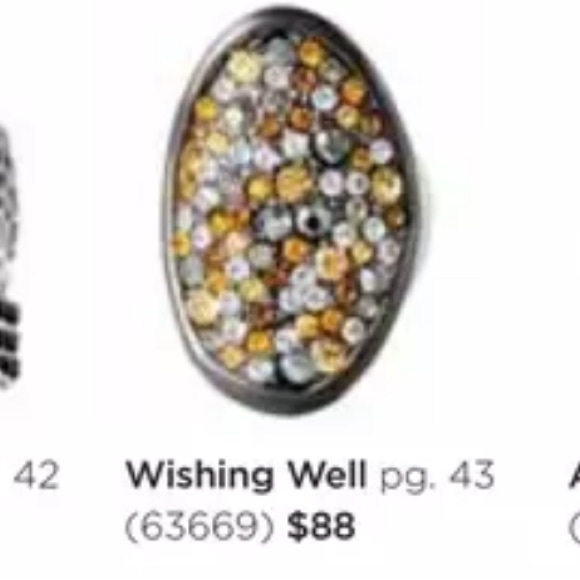 Lia Sophia Ring. Hematite metal with multicolores am we rhinestones. Size 10 - Picture 4 of 4